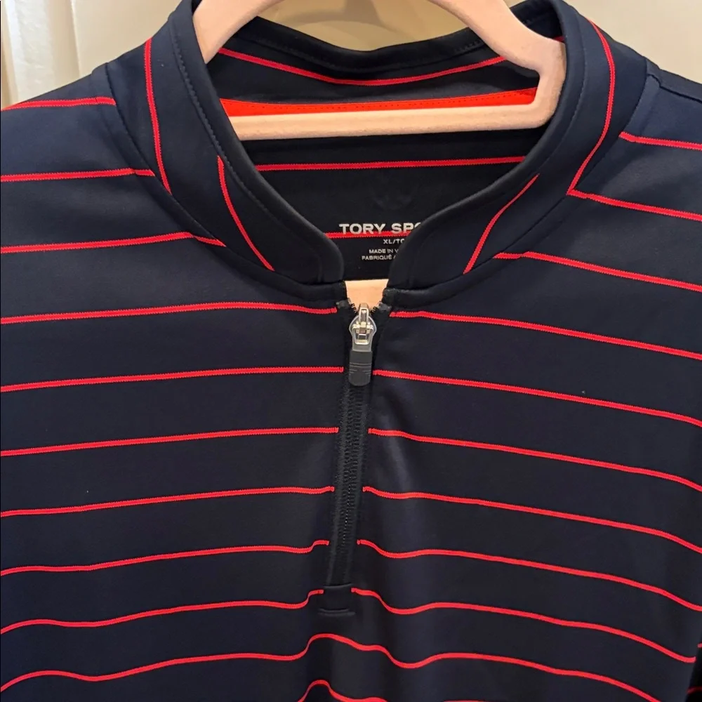Tory Burch Navy and Red Long Sleeve Top - Picture 5 of 5